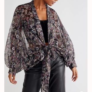 Free people wrap top nwt os
